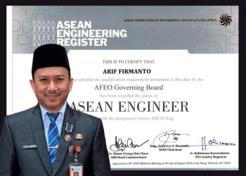 Kepala Bappeda Sumenep Arif Firmanto Resmi Sandang Gelar ASEAN Engineer